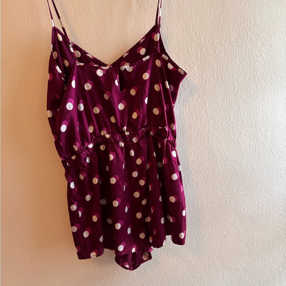 Large polka dot  sleep romper